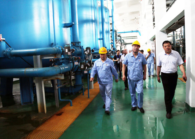 新安縣人大常委會副主任王保敏、副縣長趙偉寧到萬基控股集團調研